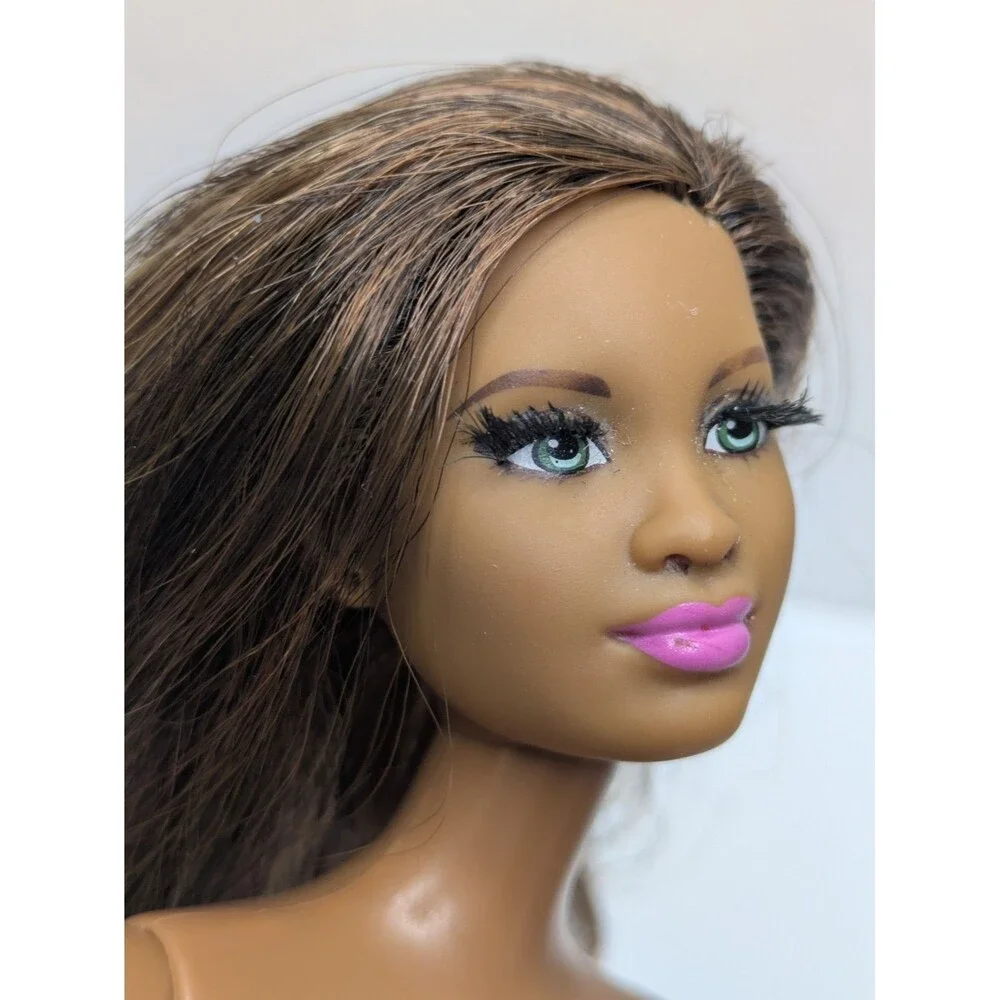 Barbie Style Glam GRACE CJP78 AA Black Nude Doll Only 2015 Rooted Lashes OOAK